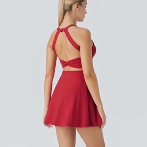NWT HALARA Red twist back dress